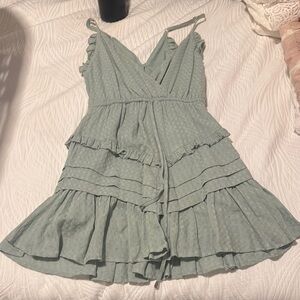 Green Ruffled Dress